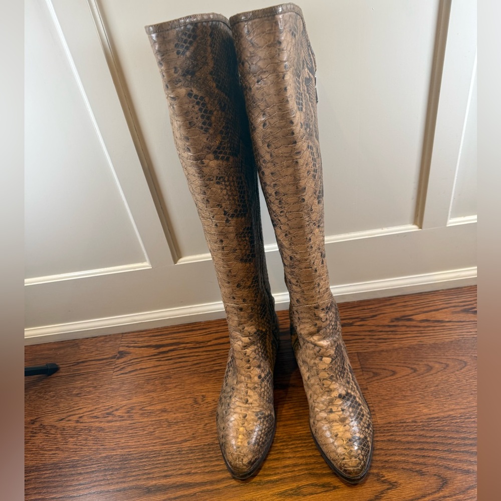 Donald J. Pliner Snakeskin  Over the Knee Boots. Size 7.5